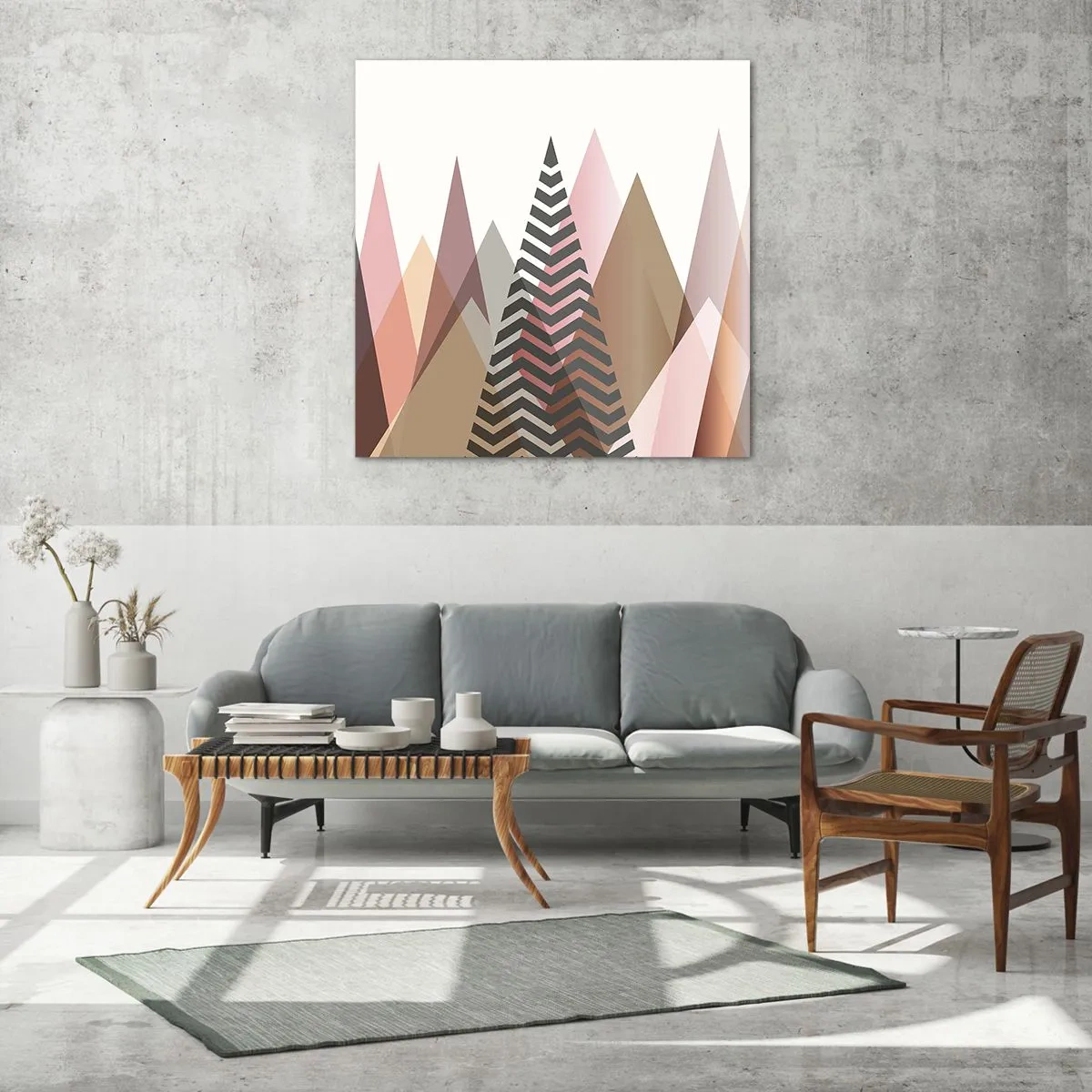 Glass picture - View of the Piramide - 50x50 cm