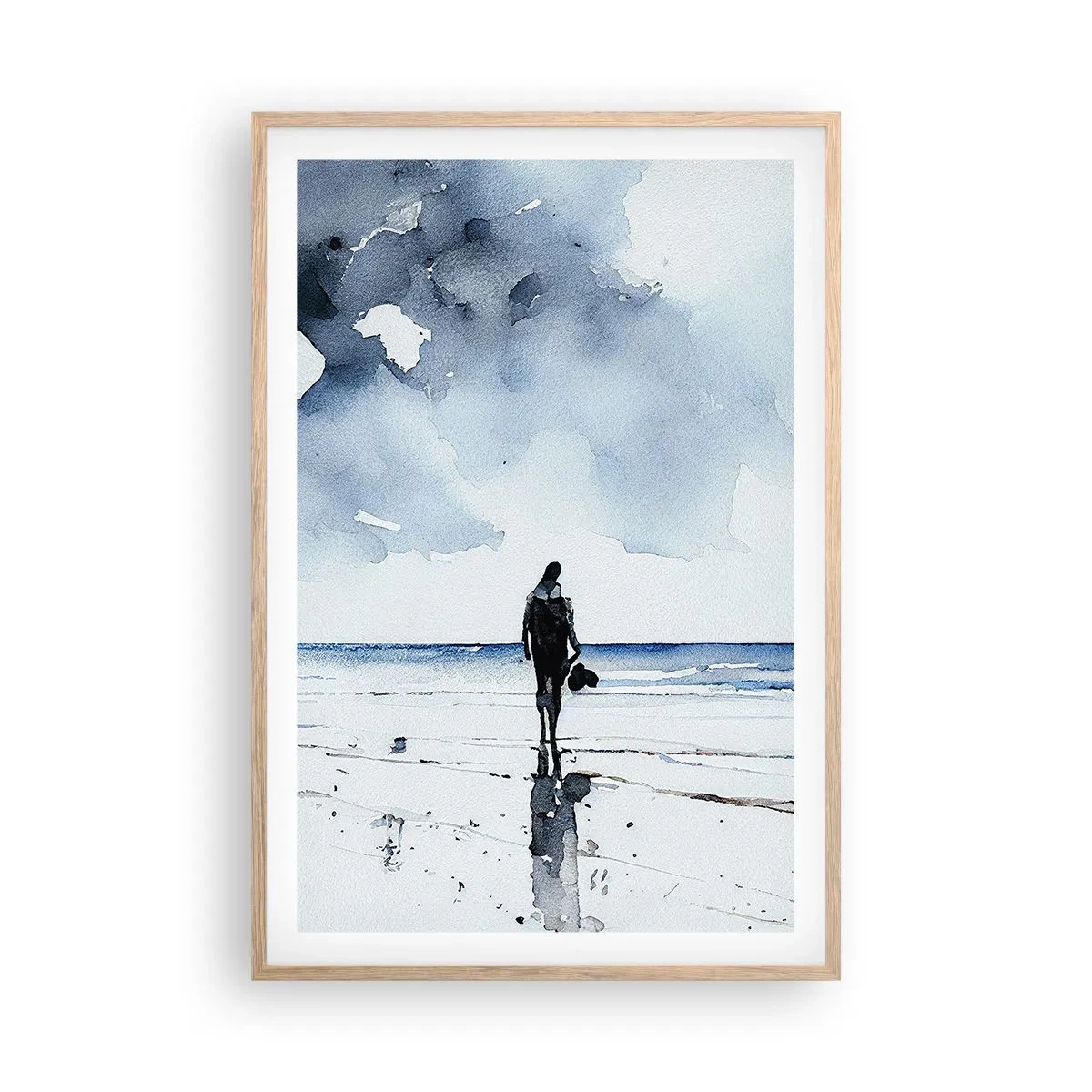 Poster in light oak frame - Conversation with the Sea - 61x91 cm