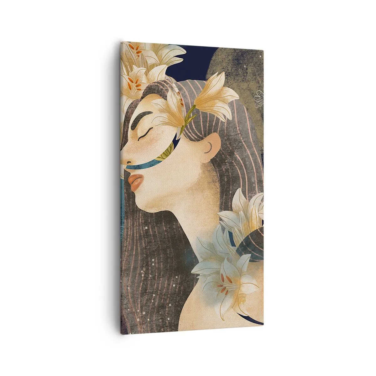 Canvas picture - Tale of a Queen with Lillies - 55x100 cm