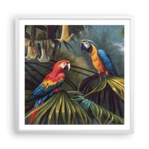 Poster in white frmae - Romanticism in Tropics - 60x60 cm