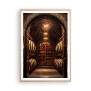 Poster in light oak frame - Atmospheric Cellar - 70x100 cm