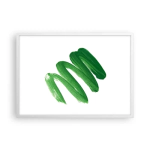 Poster in white frmae - Green Joke - 70x50 cm