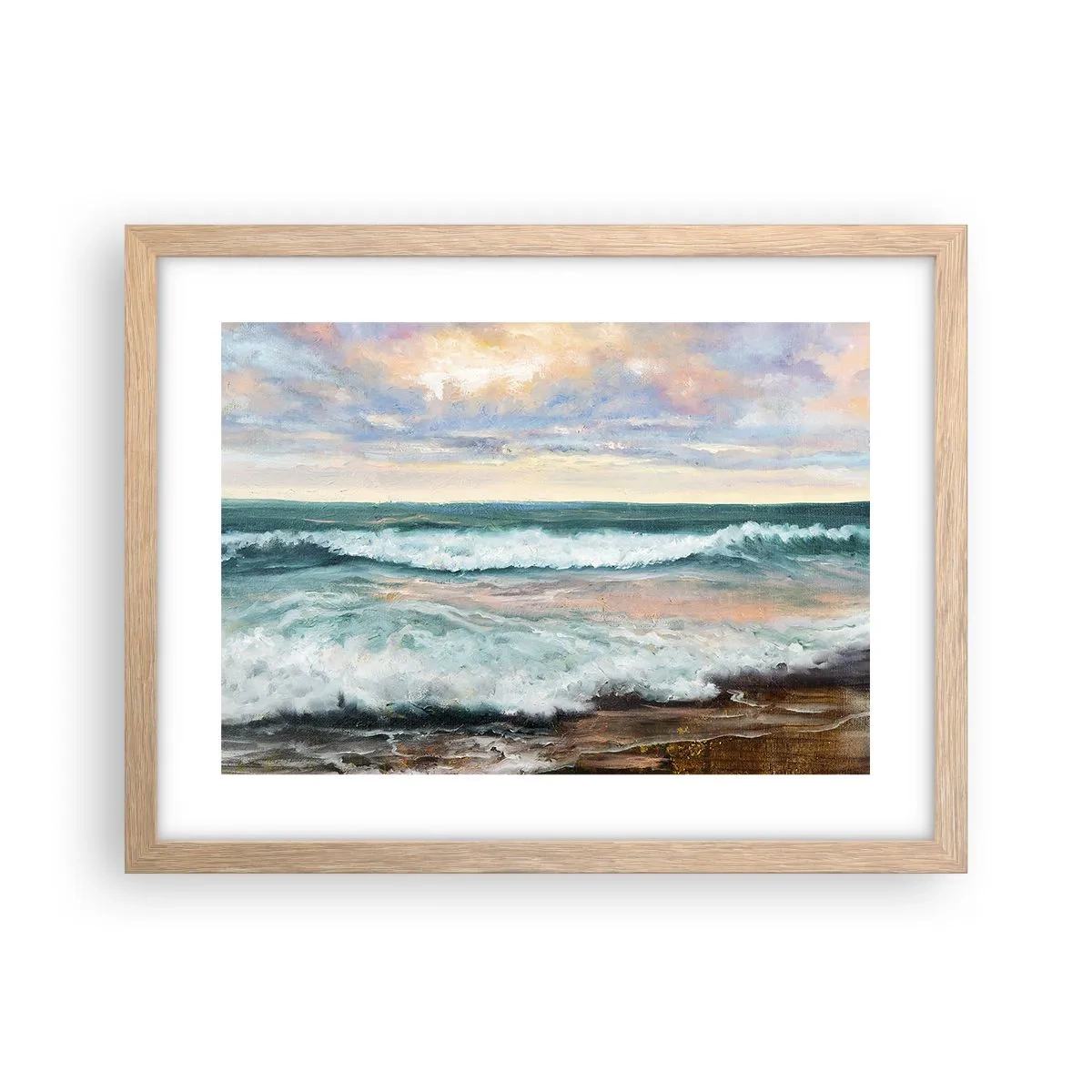 Poster in light oak frame - Here You Will Smooth Your Soul - 40x30 cm