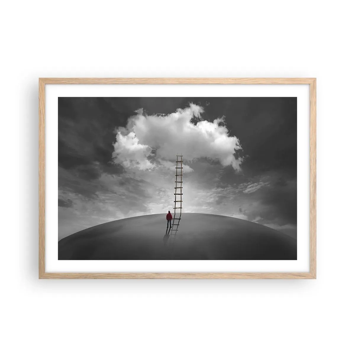 Poster in light oak frame - Everything Is Poissible - 70x50 cm