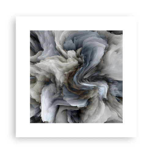 Poster - Stone and Flower - 30x30 cm