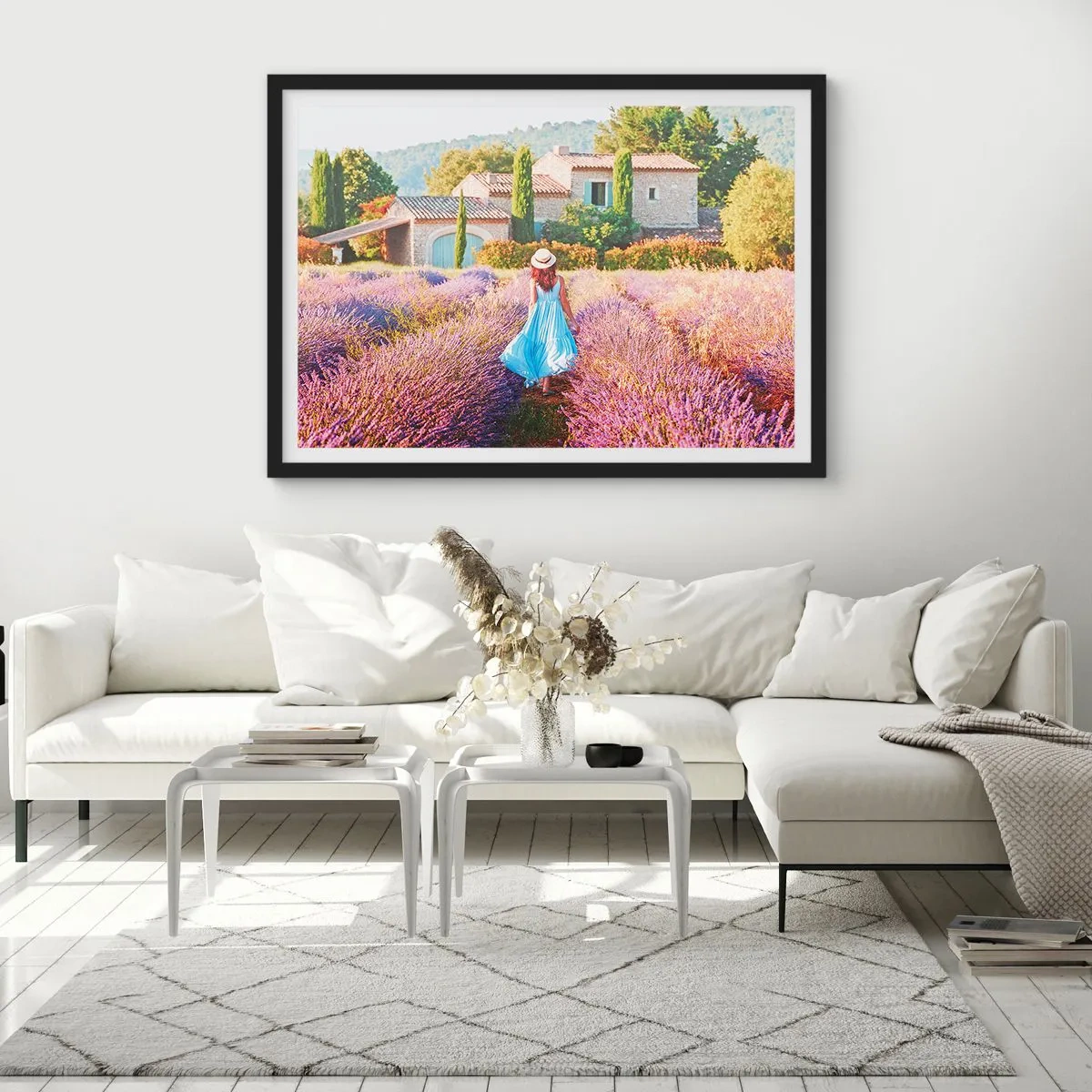 Poster in black frame - Lavender Girl - 70x50 cm