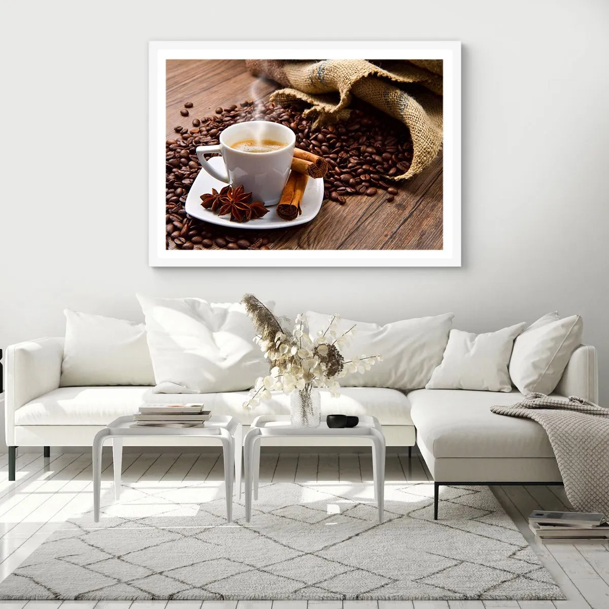Poster in white frmae - Spicy Flavour and Aroma - 40x30 cm