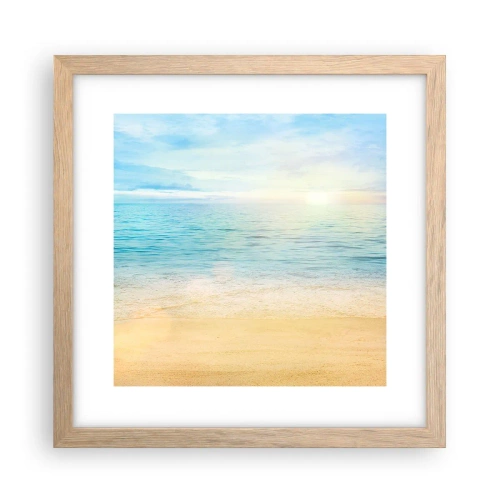Poster in light oak frame - The Big Blue - 30x30 cm