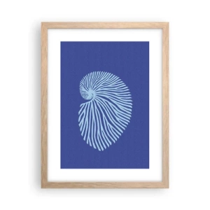 Poster in light oak frame - Birth of a Shell - 30x40 cm