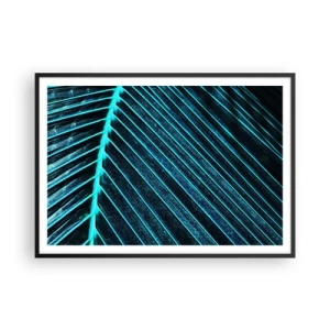 Poster in black frame - Texture of Green - 100x70 cm