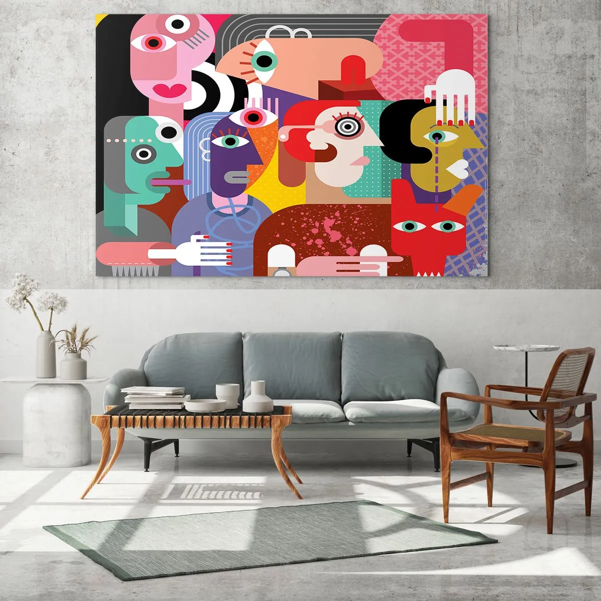 Glass picture - Picasso Sent Us - 100x70 cm