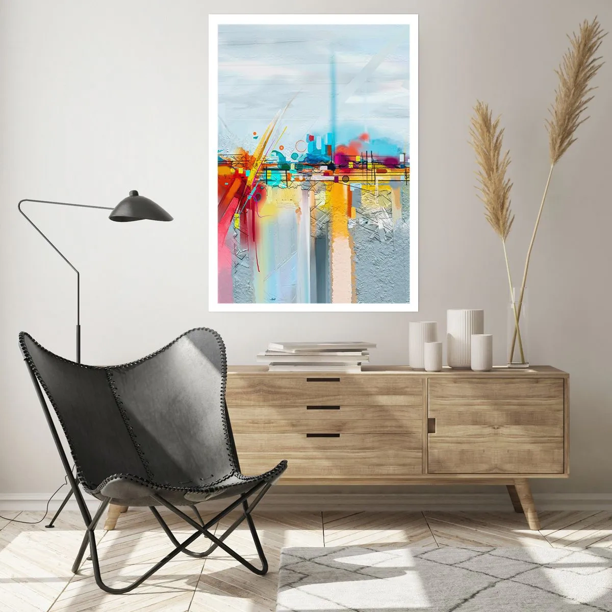 Poster - Bridge of Joy over the River of Life - 50x70 cm