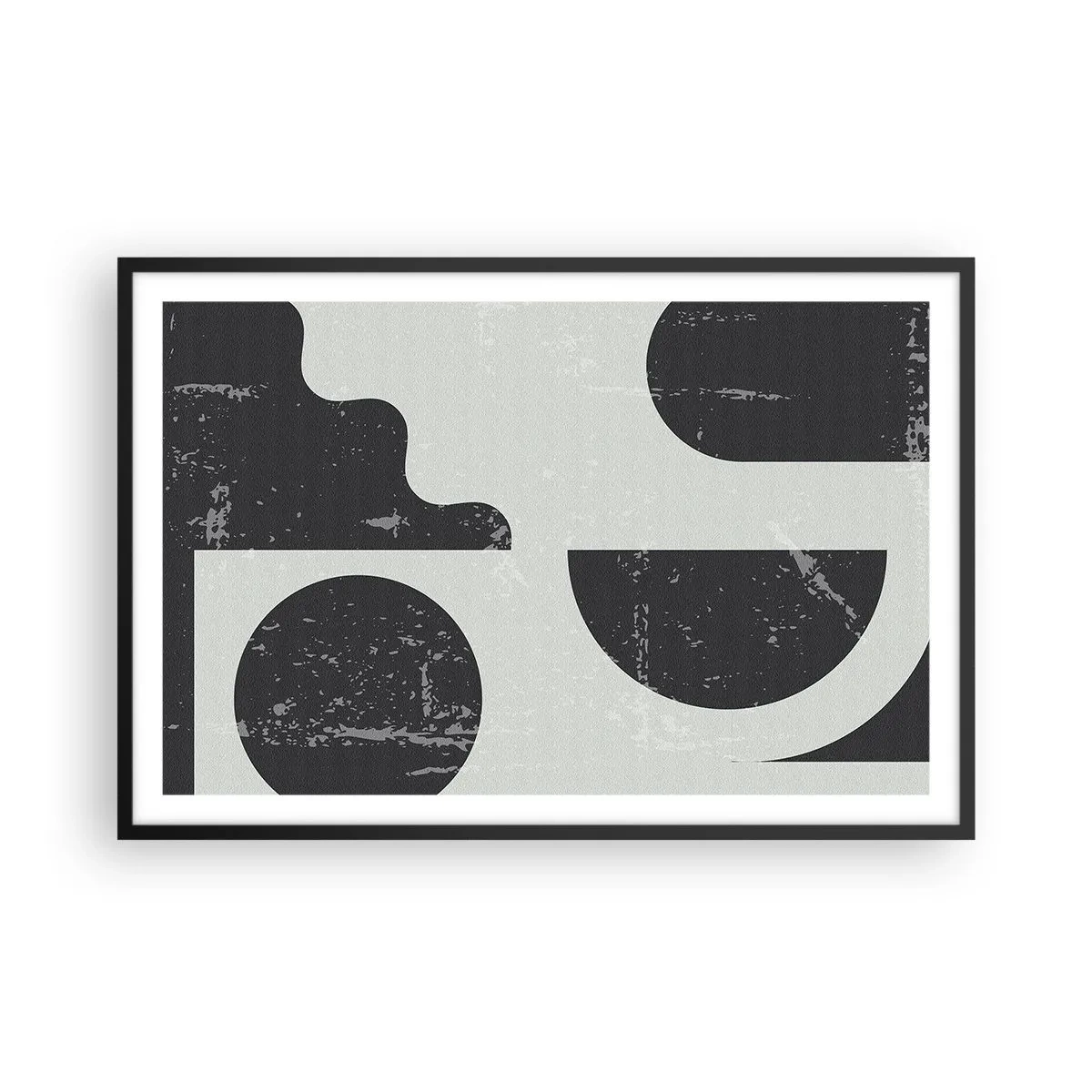 Poster in black frame - Composition Above and Under - 91x61 cm