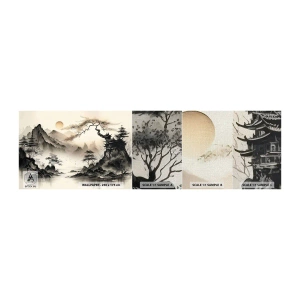 Photo Wallpaper Sample Premium Canvas - Unique Charm of the Orient - Asia, Japan, View - 100x30 cm