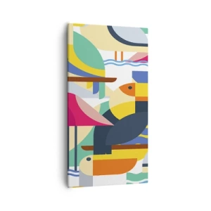 Canvas picture - Birds' Party - 55x100 cm