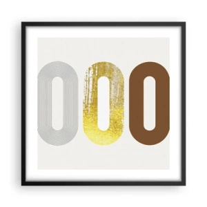 Poster in black frame - Ooo! - 50x50 cm
