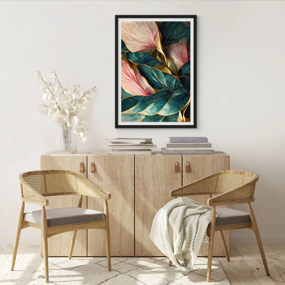 Poster in black frame - Natural Elegance and Style - 70x100 cm