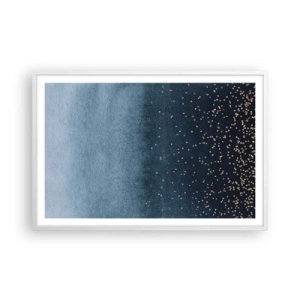 Poster in white frmae - Composition - Blue Phases - 91x61 cm