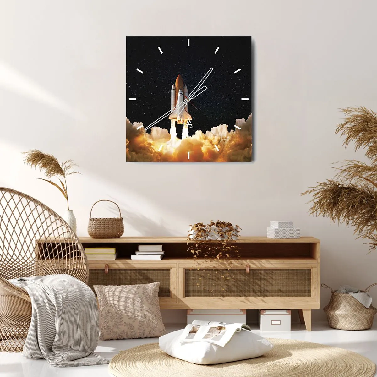 Wall clock - Clock on glass - As Astra! - 30x30 cm