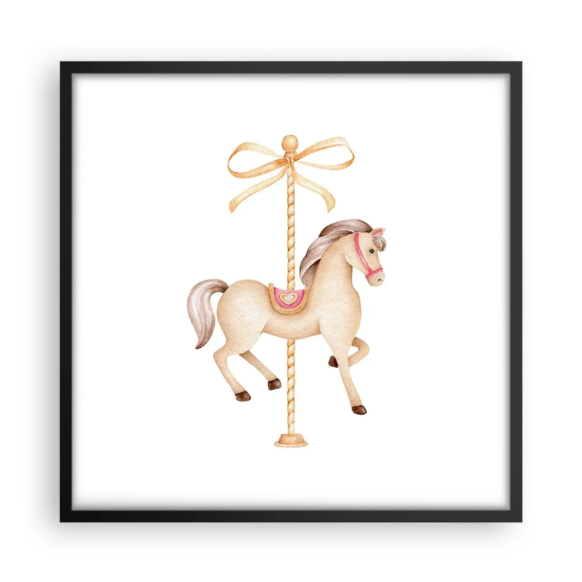 Poster in black frame - Graceful Trot - 50x50 cm