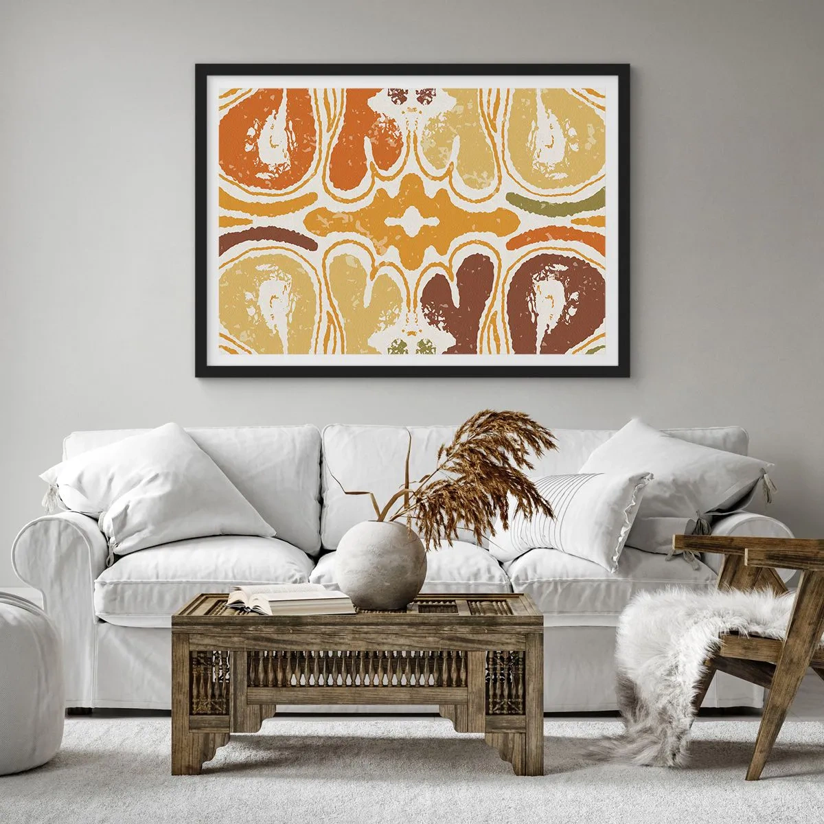 Poster in black frame - Sentimental Abstract - 70x50 cm