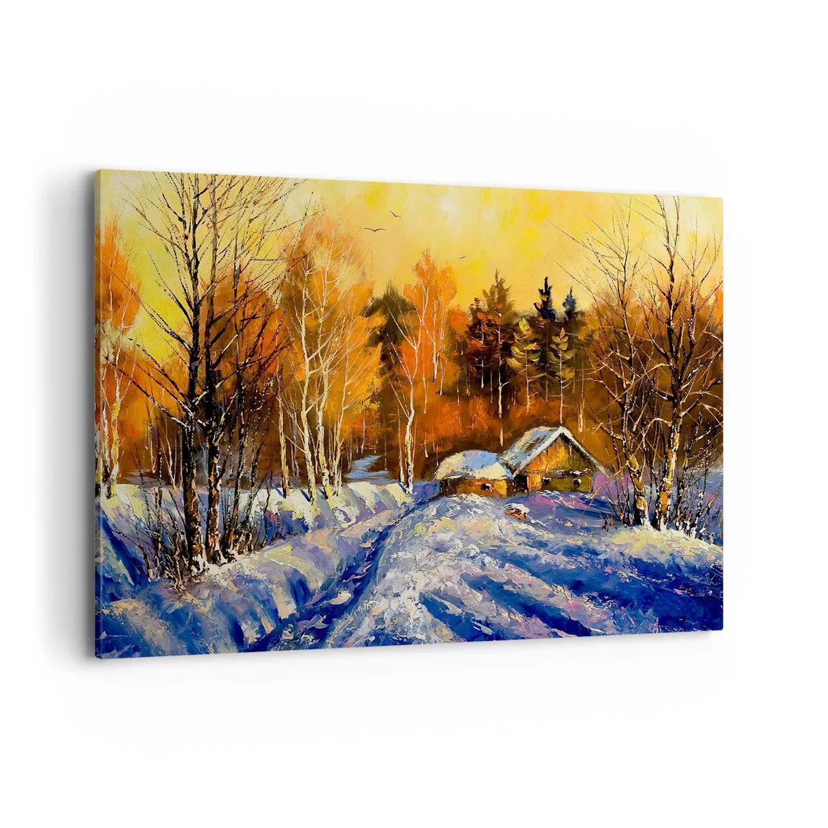 Canvas picture - Winter Impression in the Sun - 120x80 cm