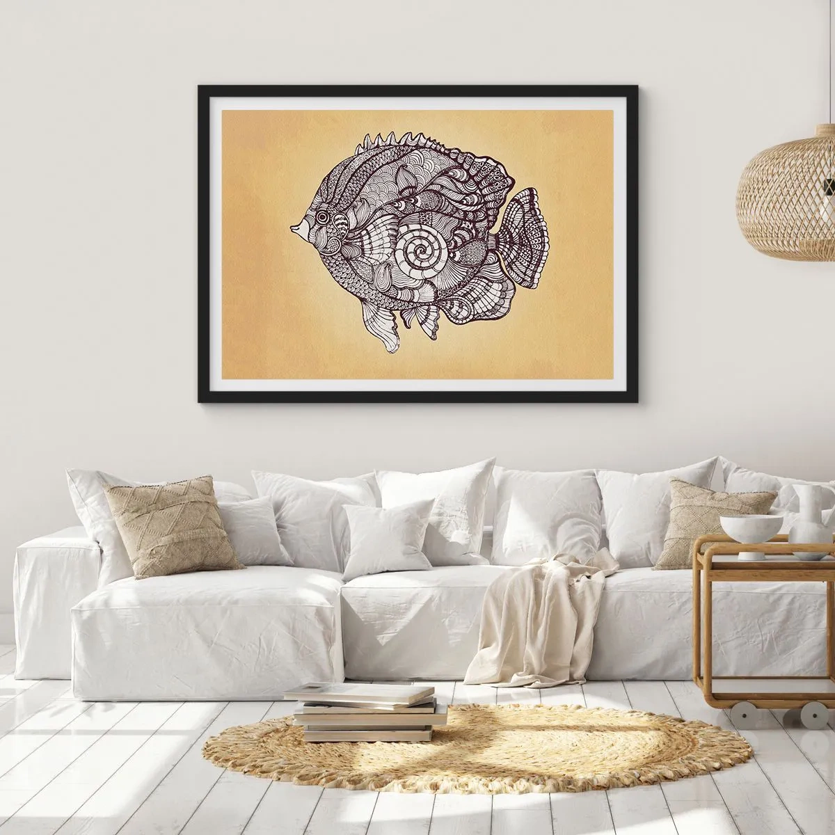 Poster in black frame - From the Ocean of Ornaments - 70x50 cm
