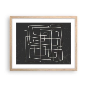 Poster in light oak frame - Not Too Straight - 50x40 cm