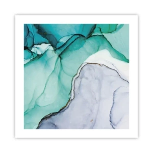 Poster - Study in Turquoise - 50x50 cm