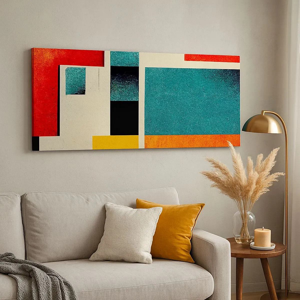 Canvas picture - Geometric Abstract - Good Energy - 100x40 cm