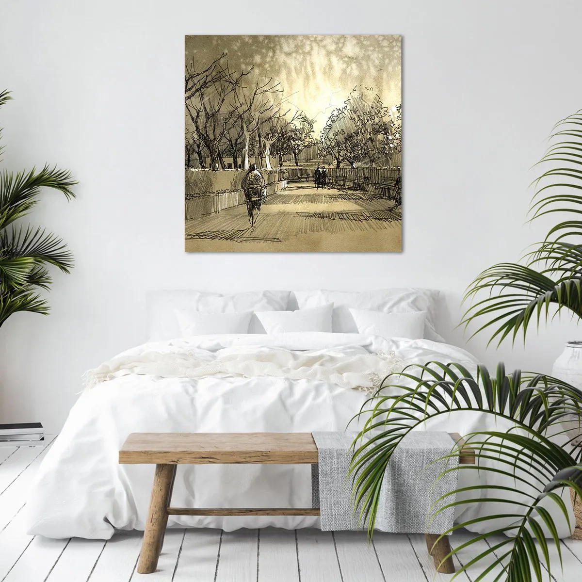 Canvas picture - Moment Stopped with a Feather - 70x70 cm