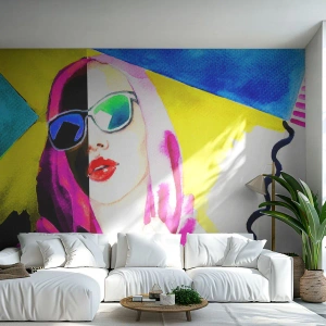 Custom Wallpaper Premium Sand - I Am not White I Am not Black - Woman's Face, Portrait of a Woman, Fashion