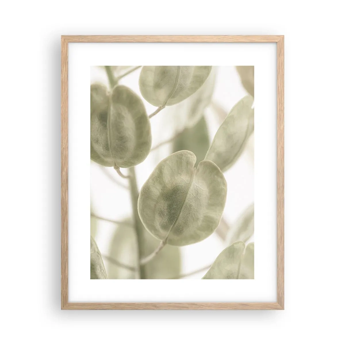 Poster in light oak frame - In the Beginning There Were Leaves… - 40x50 cm