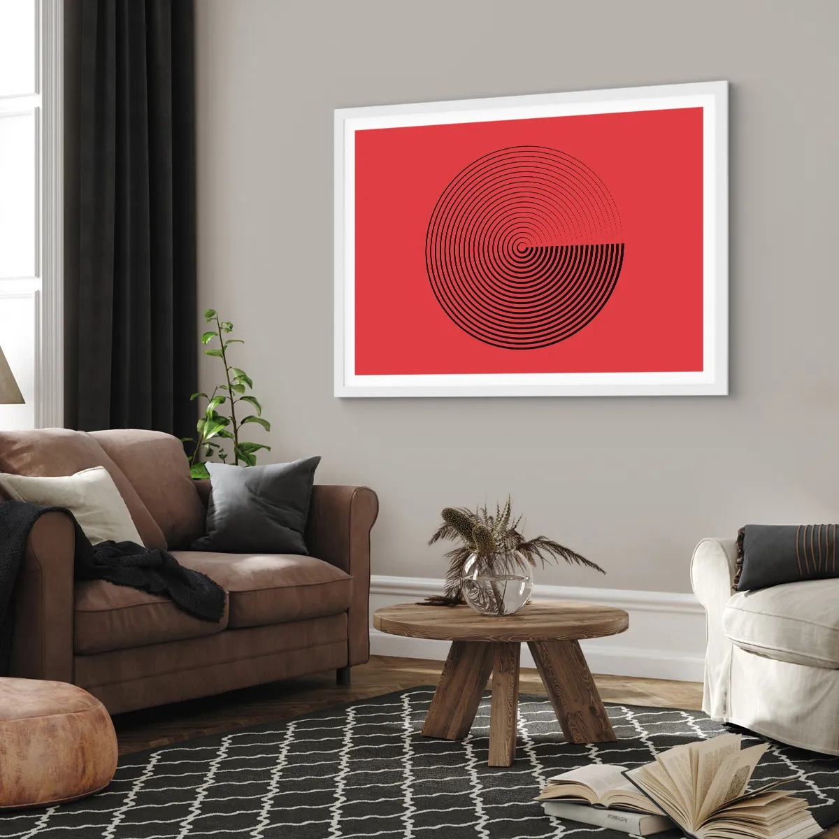 Poster in white frmae - Circular Movement - 50x40 cm