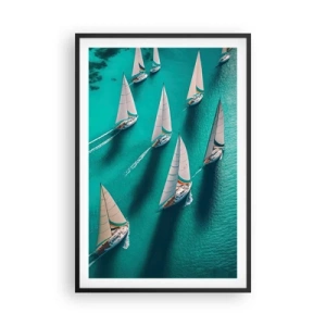 Poster in black frame - Competing with the Wind - 61x91 cm