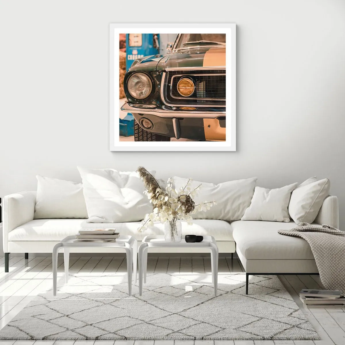 Poster in white frmae - Encounter with the Legend - 50x50 cm