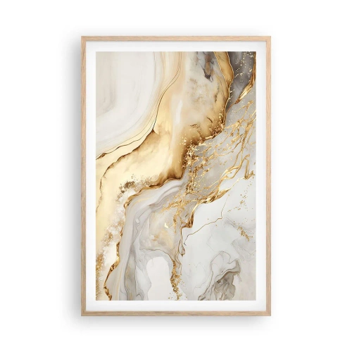 Poster in light oak frame - Abstract: Beauty and Good - 61x91 cm