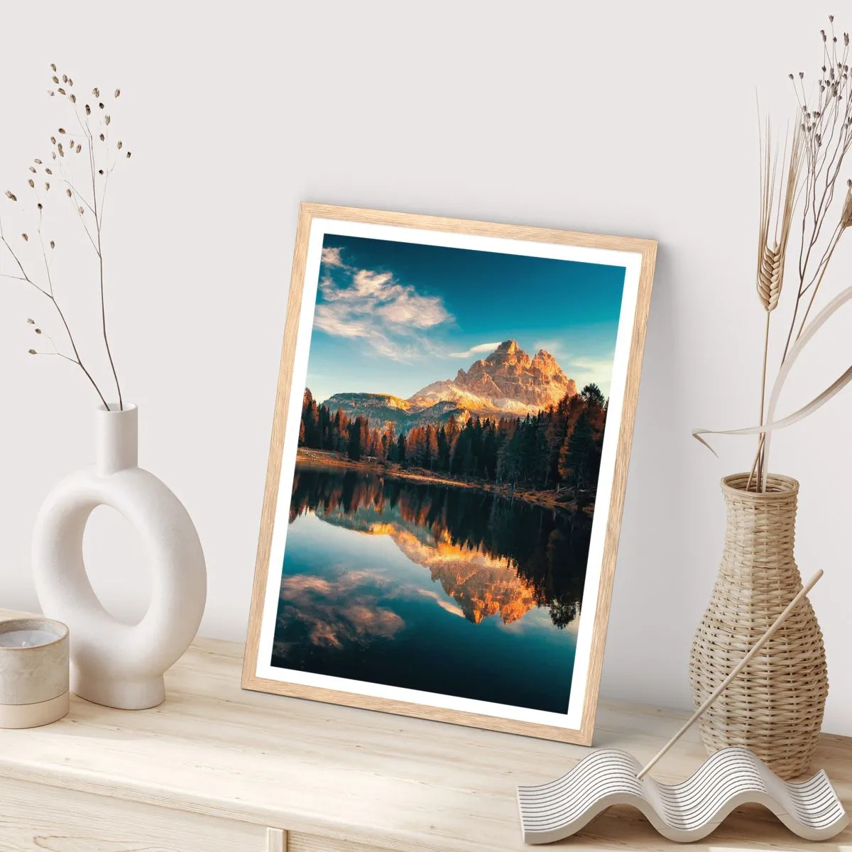 Poster in light oak frame - Double Landscape - 50x70 cm