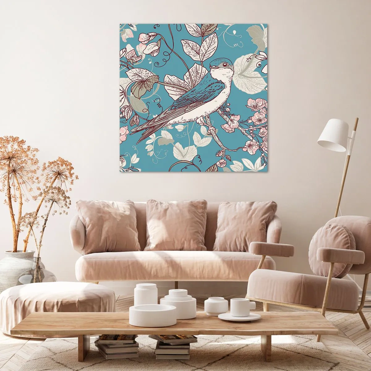 Canvas picture - In the Whitewood Chirps and Silvery - 60x60 cm