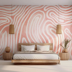 Photo Wallpaper Premium Sand - In a Coral Maze - Minimalism, Modern Art, Abstraction - 350x256 cm