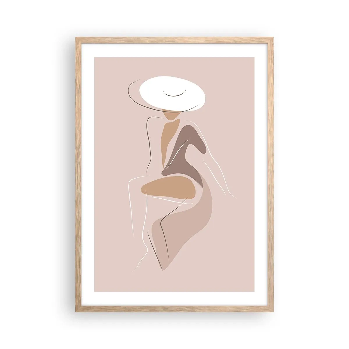 Poster in light oak frame - Being a Lady - 50x70 cm