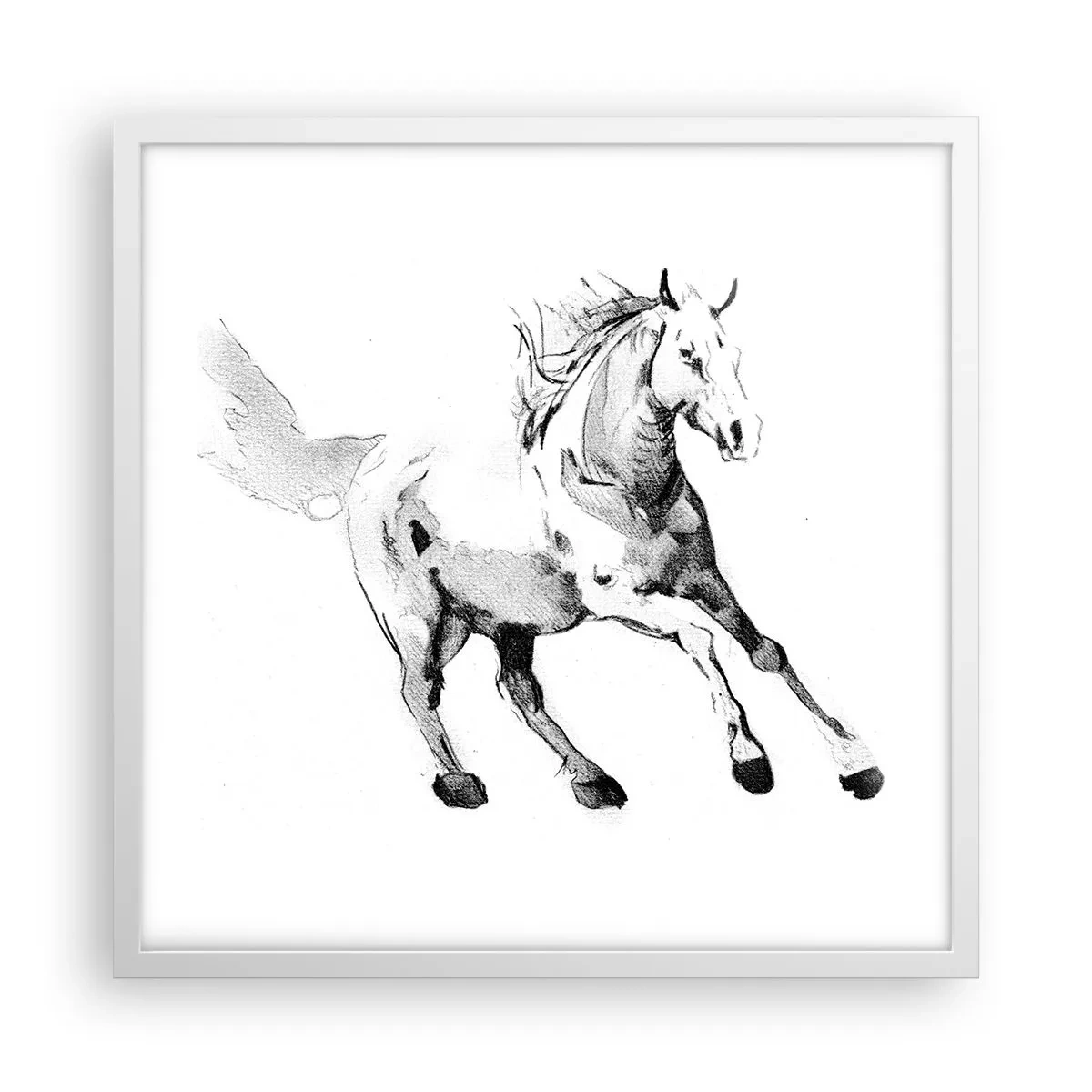 Poster in white frmae - Untamed Soul - 50x50 cm