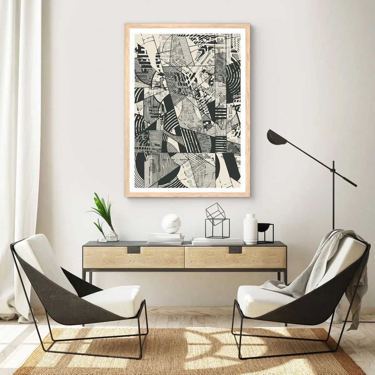 Poster in light oak frame - Dynamics of Contemporaneity - 70x100 cm