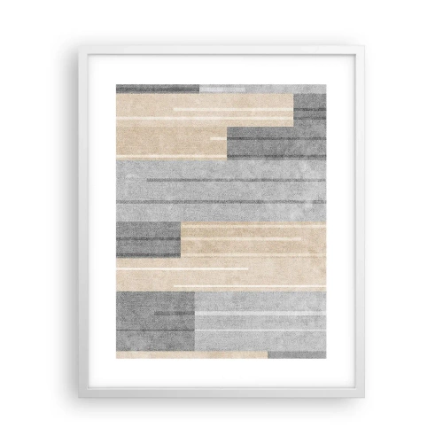 Poster in white frmae - Composition: Keep Upright - 40x50 cm