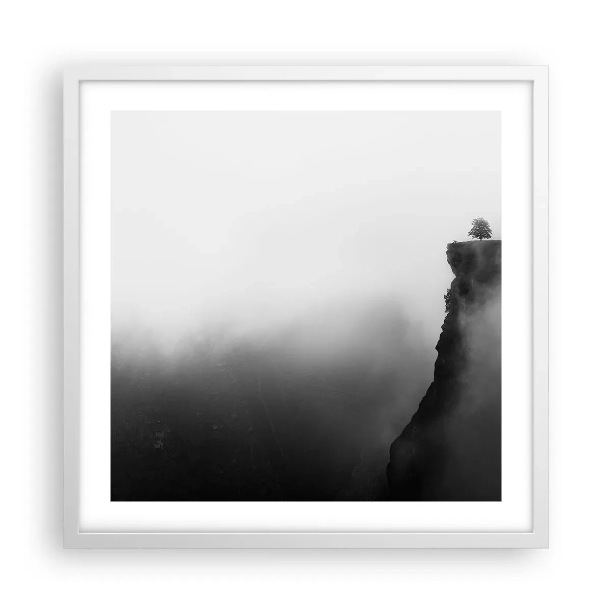 Poster in white frmae - On the Edge of the World - 50x50 cm