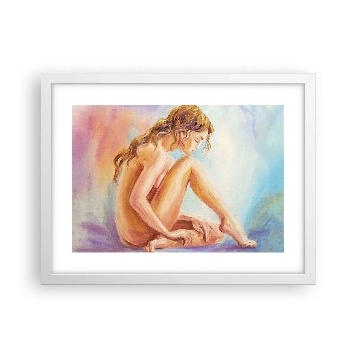 Poster in white frmae - Nude of Youth - 40x30 cm