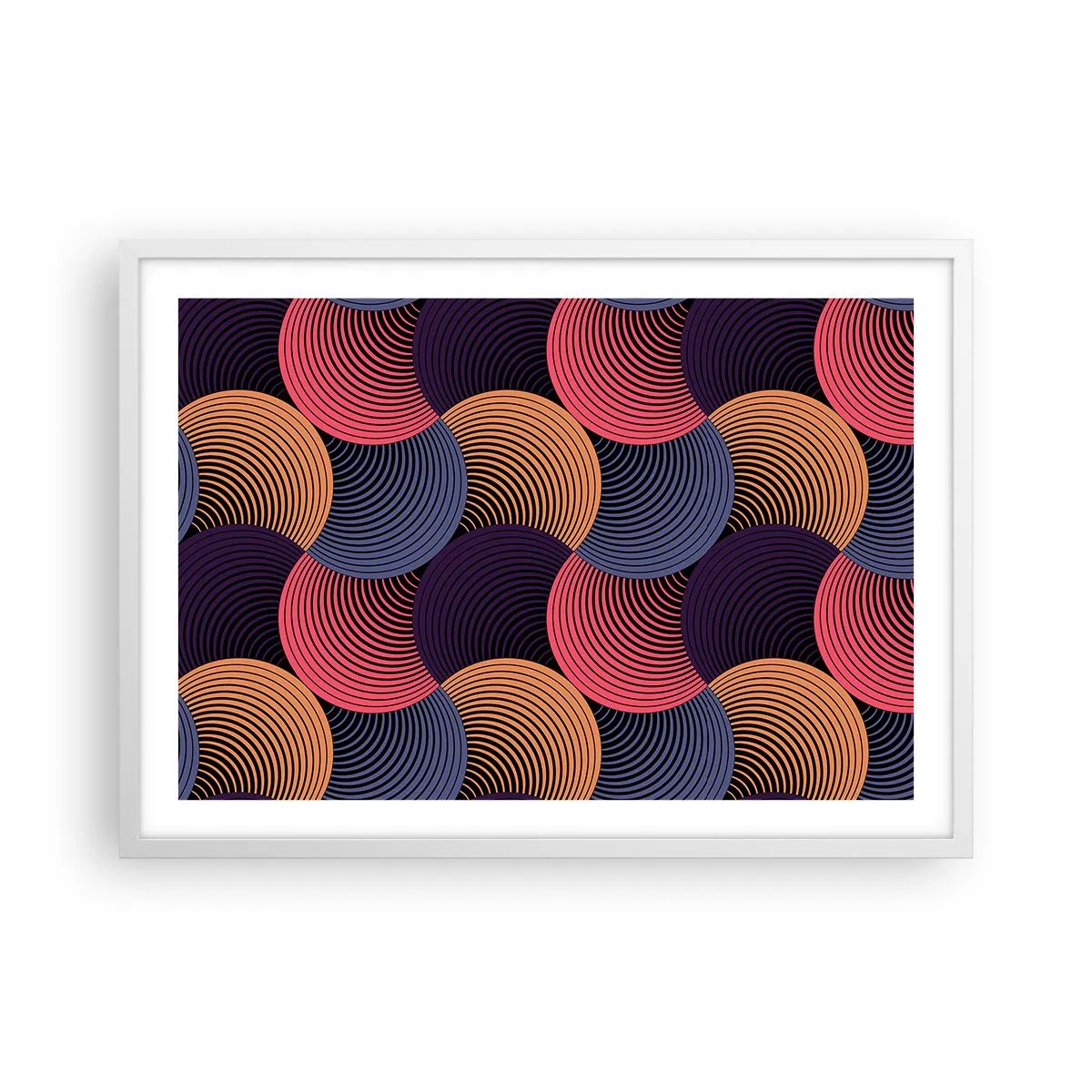 Poster in white frmae - In a Circular Rhythm - 70x50 cm