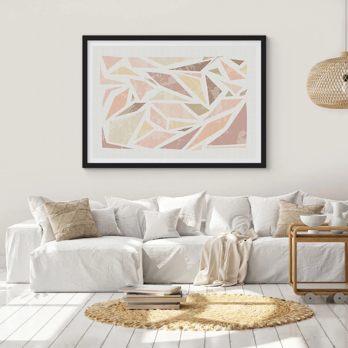 Poster in black frame - Stained Glass Composition - 70x50 cm