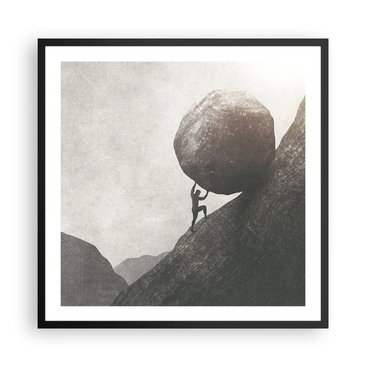 Poster in black frame - I Believe against Hope - 60x60 cm