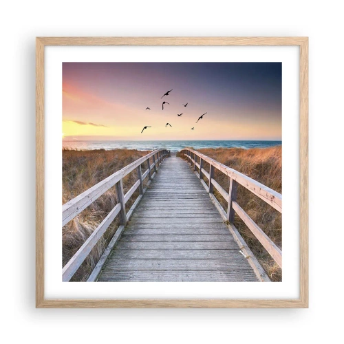 Poster in light oak frame - Space of Highs - 50x50 cm